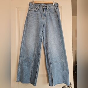 Old Navy High Rise Baggy Wide Leg Drapey Denim Women's Size 2